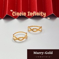 Ready Stock Cincin Emas 916 Infinity Pattern / Gold Ring 916 Pattern Fesyen Tulin Tulen Merisik Budjet Bajet