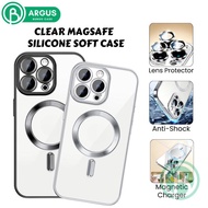 Bunso ARGUS Soft Case IP 16 Pro Max 15 14 16Pro 15Pro 14Pro 14Plus Plus Clear Magnetic Silicone Cove