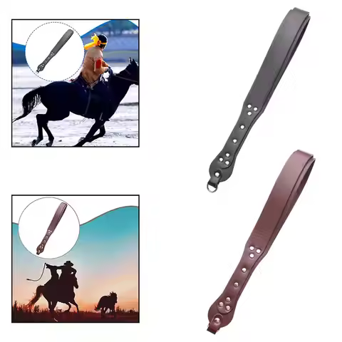 Horse Whip Accessories PU Leather Easy Use Premium Lunge Whip Stage Prop