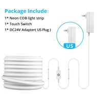 cod 2025 New Neon Real Silicone Dimmable Touch Sensor COB LED Strip Lights Self-Adhesive Tape Home K