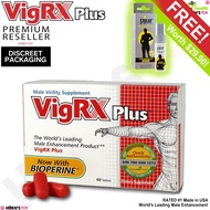 VigRX Plus with Free Gift - Pjur Delay Spray - Male Enhancement Supplement Erection For Men Help Harder Ejeculation