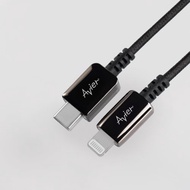 Avier CLASSIC C to Lightning編織高速充電傳輸線 黑 / 多尺寸