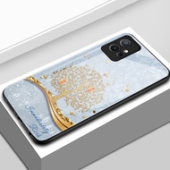 Case For VIVO Y75 5G Y55 5G Y33s 5G Y30 5G Y52T 5G Phone Silver Tree Gold Shockproof Glass Shell