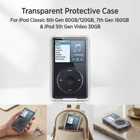 Transparent For IPod Classic Protective Case for iPod Classic 6th Gen 80GB/120GB,7th Gen 160GB & iPo