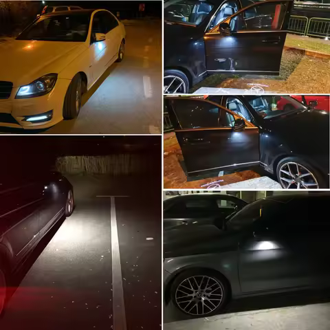 AUXITO 2pcs Led Under Side Mirror Puddle Lights for Mercedes Benz A Class W176 W246 W242 C E S CLA C