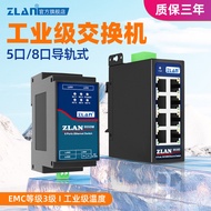 [Youpin] [ZLAN] 5-Port/8-Port Industrial Grade Switch Guide Rail Type 100M 5/8-Port Ethernet Hub Unm