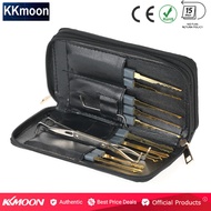 KKmoon 24pcs Professional Unlocking Lock Picking Tools Set Practice Lockset Kit with Leather Case for Locksmith Beginners