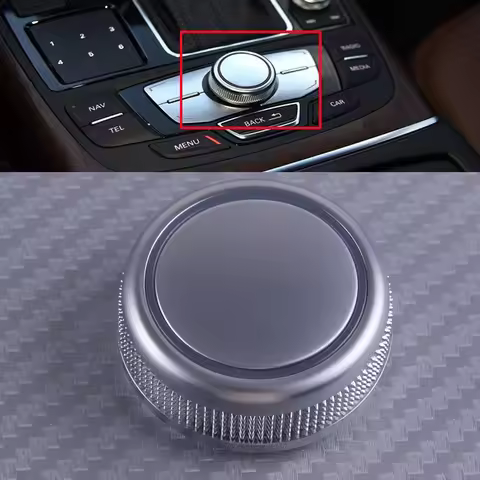 4G0919069 Car MMI Control Knob Rotary Menu Navigation Cover Chrome Fit for Audi A6 S6 C7 A7 RS6 RS7 