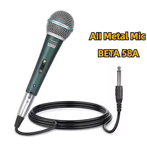 Microphone Beta 58A Same Model Wired Microphone Super Cardioid Directional Microphone for Live Strea