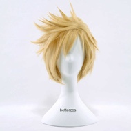 FF15 Final Fantasy Pranto Akintam Wig Linen Gold Backward cosplay Fake Hair B211