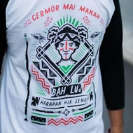 Orang Asli from Semai Tribes 'Cermor Mai Manah, Bah Luj' Raglan Tshirt 3Q
