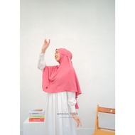 Dusty Pink Instant Hijab / Bergo Alia Crinkle Airflow by Amnion Hijab