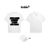 T-shirt 280GSM Tinble -U LOOK LONELY T-shirt - Form OVERSIZE - WHITE