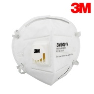 3M 9001V แบบพับได้หูสวมใส่หน้ากากกันฝุ่น มาตรฐาน N95 ฝุ่นละอองหมอกควัน PM 2.5 ปกป้องการขัดป้องกันฝุ่นละอองปอด