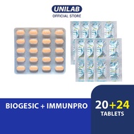Biogesic 20s + Immunpro Immunpro Ascorbic Acid with Zinc 24s