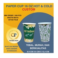 PAPER CUP 16 OZ HOT PAPER CUP 16 OZ COLD CUSTOM PRINTING/ CUSTOM SCREEN PRINTING/ 16 OZ HOT COLD CUS