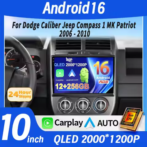 Android Car Radio Multimidia Player For Dodge Caliber Jeep Compass 1 MK Patriot 2006 - 2010 Auto GPS