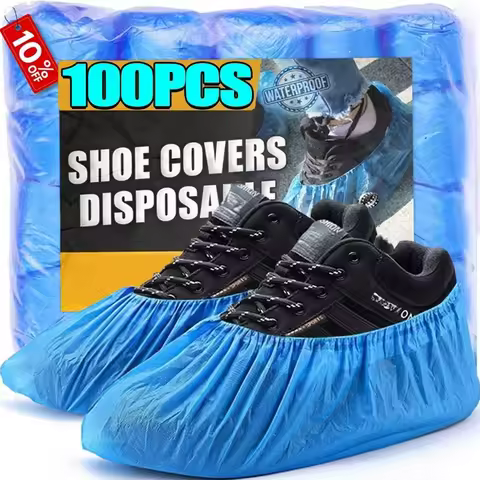 100pcs 2025 New Disposable Shoe Cover Dustproof Non-slip Dhoe Cover Children Students Adult Non-wove