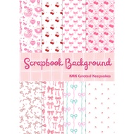 A6 Cardstock Coquette Scrapbook Background Paper | Pink Bow Aesthetic | Scrapbook & Journal Decor