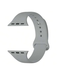 適用於Apple Watch Band 40mm 38mm 41mm 44mm 45mm 42mm 49mm男女運動矽膠表帶，水泥色/灰色柔軟防水運動表帶，適用於Apple Watch系列9 8 7 6 5 4 3 2 1 SE Ultra之替換配件