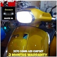 Vespa Sprint Primavera GT GTS LX & All Vespa Models 6500k White LED Headlight Bulb H1 H4 H7 H8 H11 H