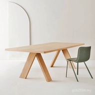 Dining Table Workbench Table Leisure Modern Simple Conference Table Dining Table Log Rectangular Sim