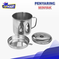 TOPMART - oil pot Mug filter Filter Residue Cooking Oil oil pot Used Oil Filter 12 cm Mug