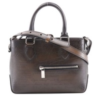 二手Berluti Tujour Gulliver Scritto 書法手提包，雙向單肩包，棕色皮革，義大利製造，斜背包/手提包，雙向，磁扣，男士