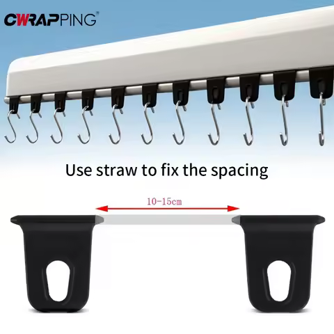 RV Awning Hooks Sturdy White/black Clothes Hook Racks Camping Awning Hooks Clips Hats Tent Light Han