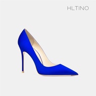 HLTINO秋冬藍色名媛10cm婚宴鞋