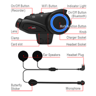 #mod# Blueskysea WIFI Motorcycle Bluetooth Intercom Maxto M3 1KM 6-Riders Helmet Interphone FM Radio