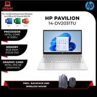 HP PAVILION 14-DV2031TU (I5-1235U, 8GB, 512GB SSD, 14.0" FHD, INTEL, SILVER-W11, H&S)