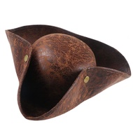 Topi Jack Sparrow Kulit Pirate Hat Untuk Halloween Cosplay