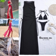HAVANAS ME 3-Piece Set Bikini Inside And Outer Cover Dress Comfortable Fabric Swimsuit Cover-Up
