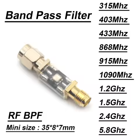 BPF 315M 403M 433M 868Mhz 915Mhz 1.2G 1.5G 2.4G 5.8G LC Band Pass Filter FOR Ham Radio RF POWER Ampl