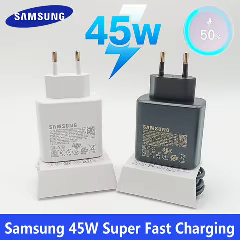 Original Samsung 45W Usb C Super Fast Charger PD Cargador Type C Cable For Galaxy S26 S25 S24 Ultra 