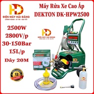 Máy rửa xe công nghiệp DEKTON HPW2500.Công suất 2500W. Lõi đồng.Có chỉnh áp. BH Chính Hãng 6T