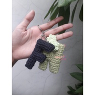 GANTUNGAN Letter Amigurumi | Initial Letter Knitting | Amigurumi Keychain | Knitted Keychain