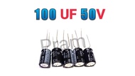 คาปาซิเตอร์ 100UF 50V คาปาซิเตอร์ ทนร้อนสูง 105C (มีแพ็ค1510100 ตัว) ขนาด8x11.5mm ตัวเก็บประจุไฟฟ้า 