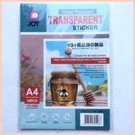 ◸ ▫ ▦ JOY TRANSPARENT STICKER PAPER