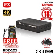 Hdmi Splitter 1 input 2 output HD 4K HDR 2.0 PX HD2-121 video output