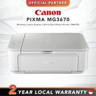[FAST SHIP] Canon PIXMA MG3670 Wireless Photo All-In-One with Auto Duplex Printer (White/ Red/ Black