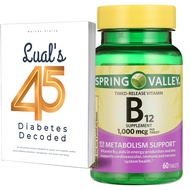 45 Diabetes Decoded Bundle with Spring Valley Vitamin B12 | Vitamin B12 Supplements |Vitamin b12 100