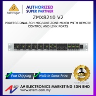 BEHRINGER ZMX8210 V2 Professional 8-Channel 3-Bus Mic/Line Zone Mixer with Remote Control and Link P