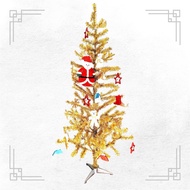 NEW Christmas Pine Tree Gold Decoration Size 6 Feet (16041-1)