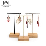 Jewelry Display Stand Jewelry Display Stand T-Shaped Earring Stand Creative Solid Wood Iron Jewelry 