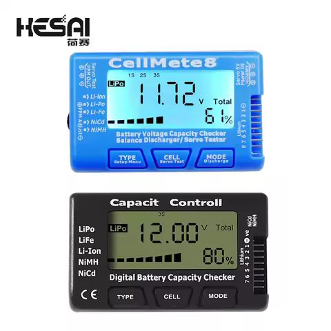 RC Cellmeter8 Cellmeter7 Digital Battery Capacity Checker LiPo LiFe Li-ion Nicd NiMH Battery Voltage