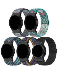 5入組織物錶帶，兼容三星Galaxy Watch5/5Pro45mm/Galaxy Watch4/Watch4Classic