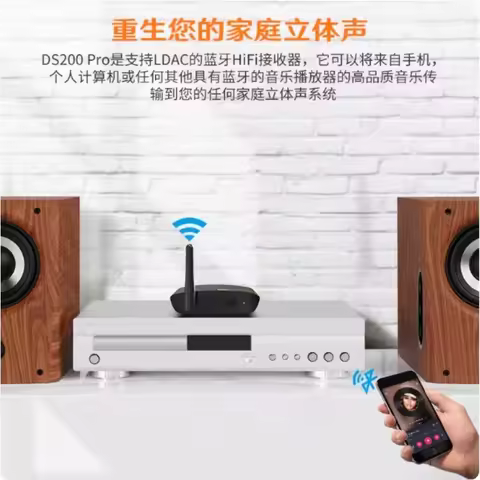 Bluetooth 5.2 HiFi Music Receiver - 1Mii DS200Pro DAC with aptX HD & LDAC for Home Stereo Audiophile