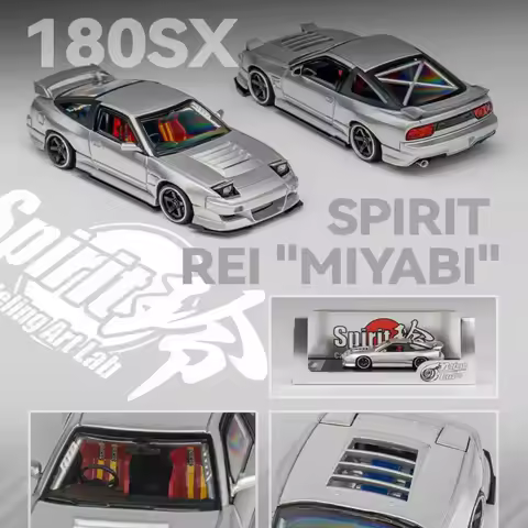 Microturbo MT 1:64 180SX Spirit Ling Silver Alloy Car Model Collection